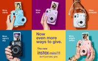 Fujifilm ra mắt Instax Mini 11: thêm khả năng chụp selfie cận cảnh & tốc độ chụp 1/2-1/250 giây