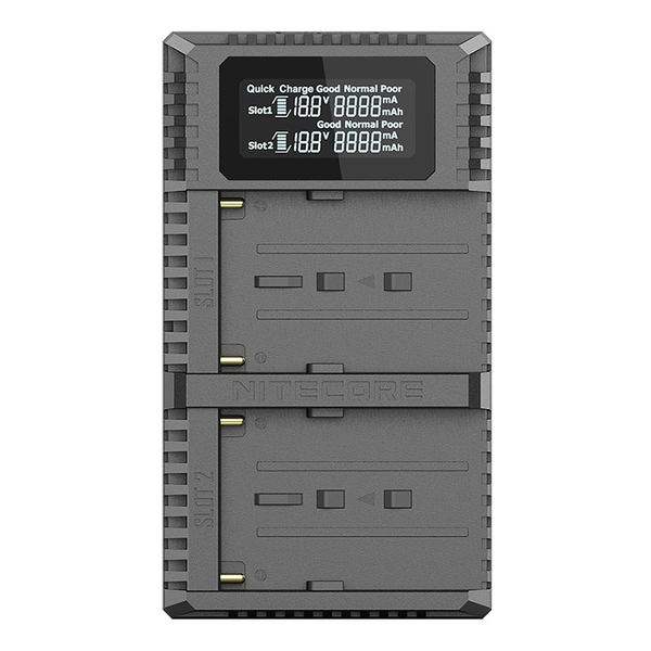Đế sạc pin đôi Nitecore - USN3 PRO (Sony NP-F970/NP-F550)