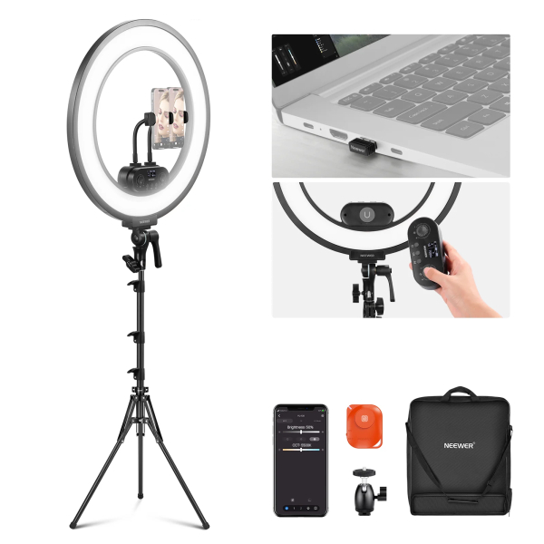 NEEWER RL45B 45W 18″ Slim Edge Lit Ring Light Kit