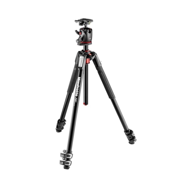 Manfrotto 190 Aluminium 3-Sections Tripod & Xpro-Bhq2 Head Black | Chính hãng