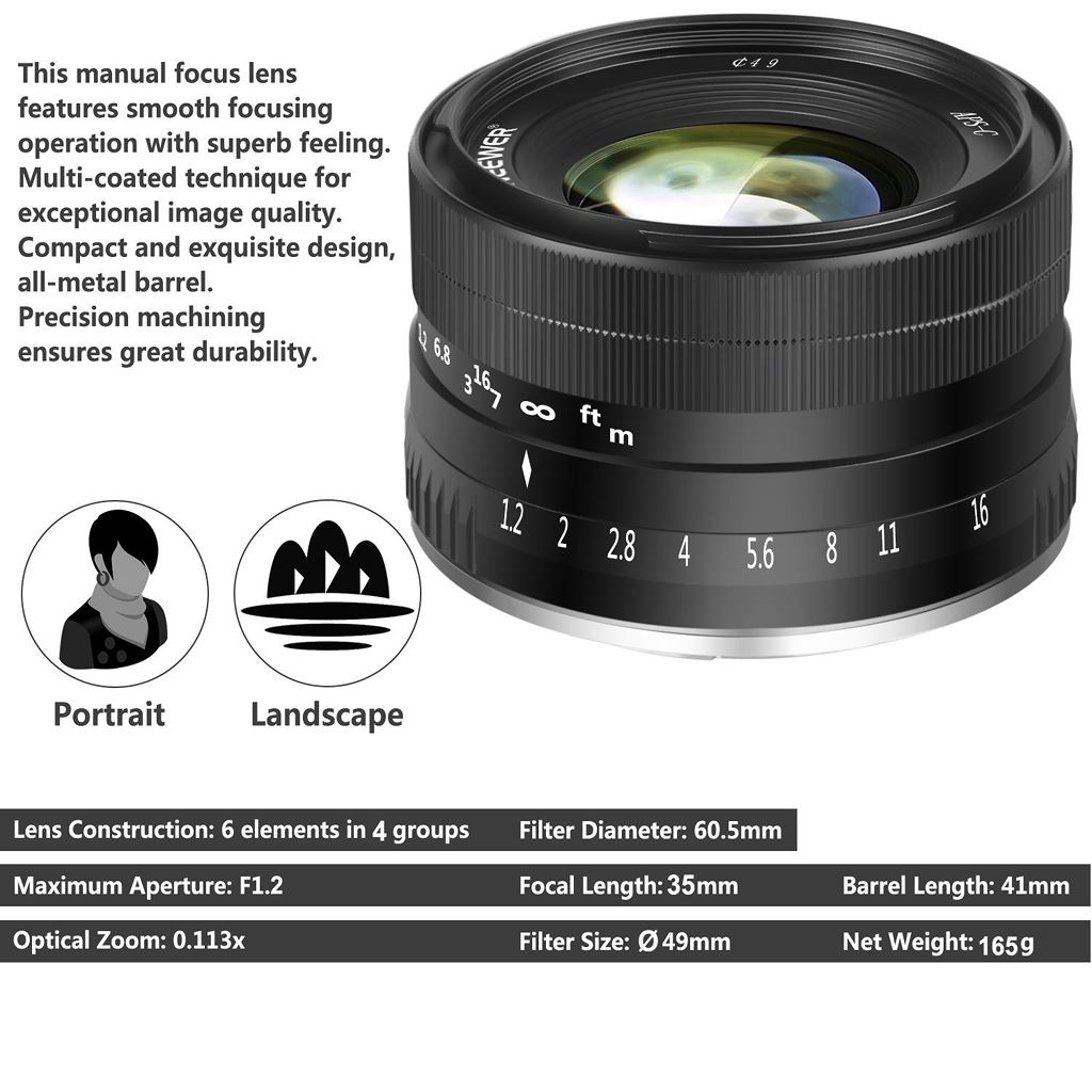 Neewer ra mắt ống kính 35mm f1.2 cho máy ảnh Fuji X và Sony E Mount ảnh 3